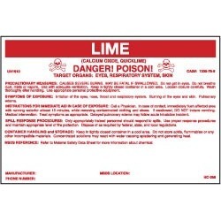 NMC 6-1/2x10" Lime Container Label HC268P