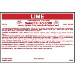 NMC 6-1/2x10" Lime Container Label HC268P