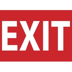NMC 10x14 Plastic Exit Sign M718RB
