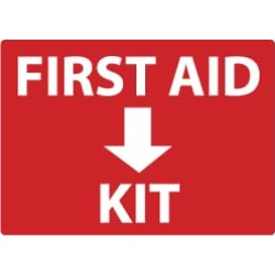 NMC 10x14 Plastic First Aid Kit W/arrw Sign M719RB