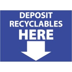 NMC 10x14 P/s Vinyl Sign Go Green Depsit Recyclble ENV32PB