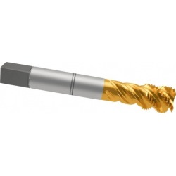 Emuge 3/4-16 UNF, 5 Flute, TiN Coated, Cobalt Spiral Flute Tap Bo