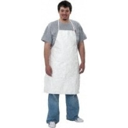 Dupont 36 Inch Long x 28 Inch Wide, Disposable Bib Apron White, T