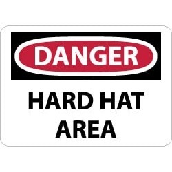 NMC Hard Hat Area Danger Series Signs D46RB