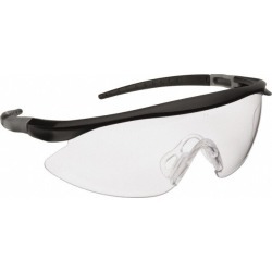 Bouton?� Clear Lenses Single, Black Plastic Framed Safety Glasses