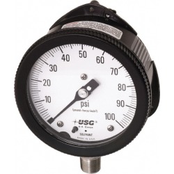 Ametek 6 Inch Dial, 1/2 Inch, 0 to 15 Scale Range Pressure Gauge