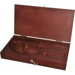 Starrett Satin Chrome, Wood, Micrometer Case For Use with 226 and