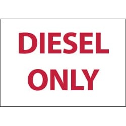 NMC Diesel Only 5/pk 3x5 Vinyl Label M764AP