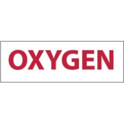 NMC 4"x12" Rigid Plastic Oxygen Sign M59R