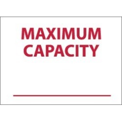 NMC 10x14 Rigid Plastic Maximum Capacity Sign M355RB