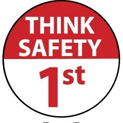 NMC Think Safety 25/pk 2x2 Hard Hat Emblem HH89