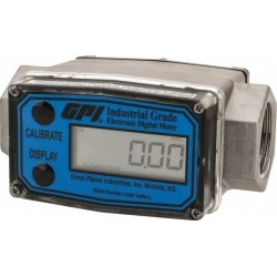 GPI 1 Inch Port, Stainless Steel, Electronic Digital Flowmeter an