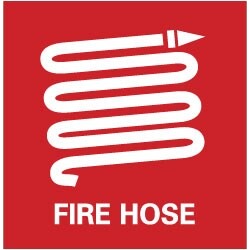 NMC 7x7" Rigid Plastic Fire Hose Sign S29R