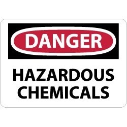 NMC 10x14 Ps Vinyl Danger Haz Chemicals Sign D441PB