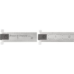 Brown & Sharpe 6 Inch Long, 1/64, 1/32, 1/16, 1/8 Inch Graduation
