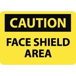 NMC 10x14 Rigid Plastic Face Shield Area Sign C377RB