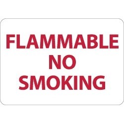NMC 10"x14" Rigid Plastic Flammable No Smoking Sign M702RB