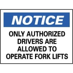 NMC 10x14 Rigid Plastic Auth Drver Only Sign N148RB