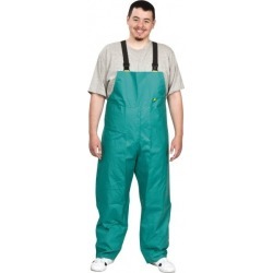 OnGuard Size L, Green, Zipper Front Bib Overalls PVC on Nylon and