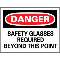 NMC 7x10rigid Plastic Dngr Sfty Shoe Req Sign D110R