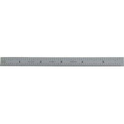 Starrett 5-3/4 Inch Long, 1/50, 1/10 Inch Graduation, Silver, Ste