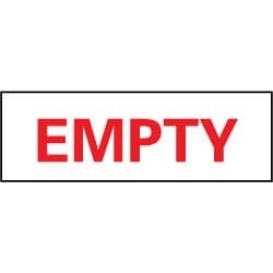 NMC 4"x12" Rigid Plastic Empty Sign M55R