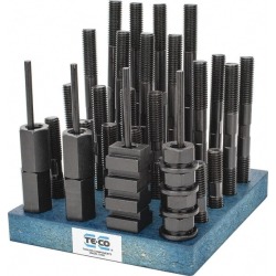 TE-CO 38 Piece, 5/8-11 Stud, 11/16 Inch T Slot, T Nut and Stud Ki