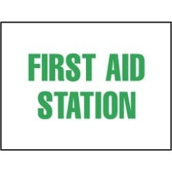 NMC 7"x10" Rigid Plastic First Aid Station Sign M442R