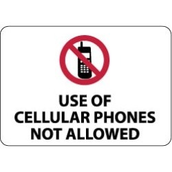 NMC 14x20 Rp Use Of Cell Phone Not Allow Sign M455RC