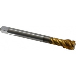Emuge 1/2-20 UNF, 5 Flute, TiN Coated, Cobalt Spiral Flute Tap Bo