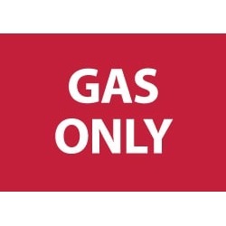 NMC Gas Only 5/pk 3x5 Vinyl Label M765AP