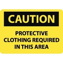 NMC Caution - Protective Clothing Required in This Area, 14 Inch