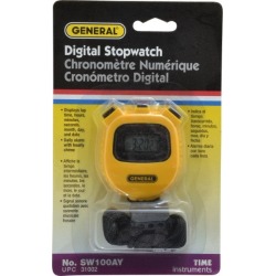 Import Digital Count Stopwatch and Clock 4 Functions, 1/100 Sec R