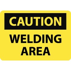 NMC 10x14 Aluminum Welding Area Sign C362AB