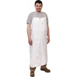 PRO-SAFE 50 Inch Long x 35 Inch Wide, Disposable Bib Apron White,