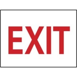 NMC 10x14 Aluminum Exit Sign M24AB