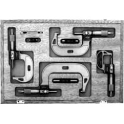 Fowler 0 to 4 Inch Range, 0.0001 Inch Graduation, 4 Piece Mechani
