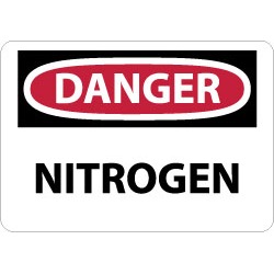 NMC 10x14 Nitrogen Ps Vnyl Danger Sign D342PB