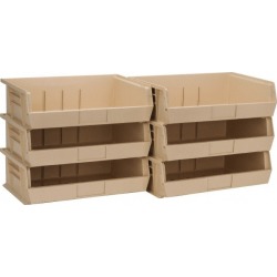 Quantum Storage 75 Lbs. Load Capacity, Ivory Polypropylene / Poly