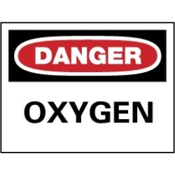 NMC 7x10 Rigid Plastic Danger Oxygen Sign D98R