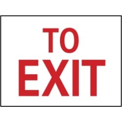 NMC 10x14 Rigid Plastic To Exit Sign M71RB