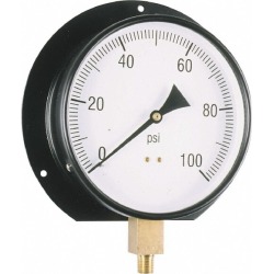 Import 6 Inch Dial, 1/4 Inch NPT, 0 to 15 Scale Range Pressure Ga