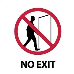 NMC 4x4" 5/pack No Exit Label S7AP