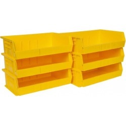 Quantum Storage 75 Lbs. Load Capacity, Yellow Polypropylene / Pol