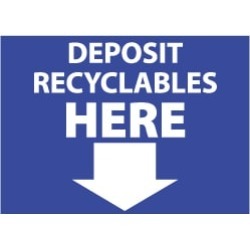 NMC 10x14 Plastic Sign Go Green Depsit Recyclble ENV32RB