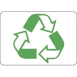 NMC 10x14 Plastic Sign Go Green Recycle Graphic ENV29RB