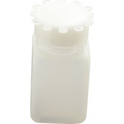 Import 50 ml ( 2 oz. ) Capacity Polyethylene Wide Mouth Square Bo