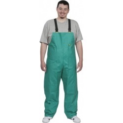 OnGuard Size M, Green, Zipper Front Bib Overalls PVC on Nylon and