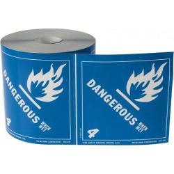 Premium Import "Dangerous When Wet" Shipping and DOT Labels 4 Inc