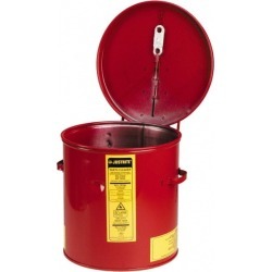 Justrite?� 2 Gallon Capacity, 24-Gauge Coated Steel Body, Red Dip